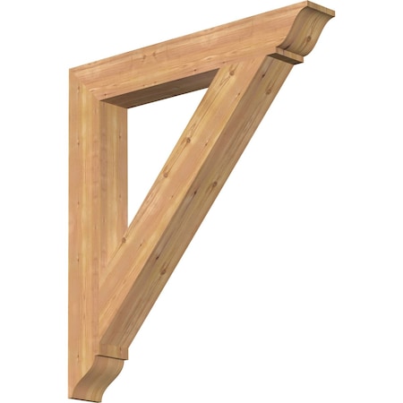 Ekena Millwork Traditional Traditional Smooth Bracket, Western Red Cedar, 5 1/2"W x 40"D x 44"H BKT06X40X44TRA01SWR